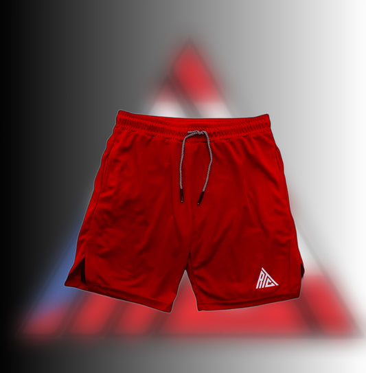 Red 2-1 Fitness Shorts